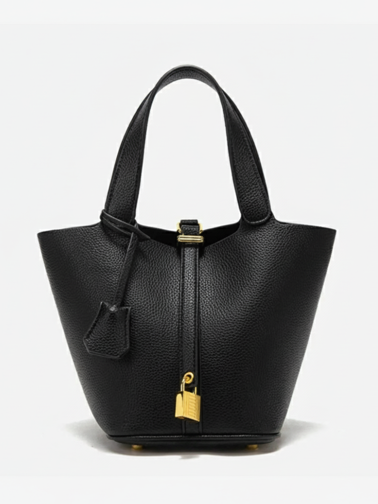 Elegant Leather Bucket Bag – Timeless & Elegant