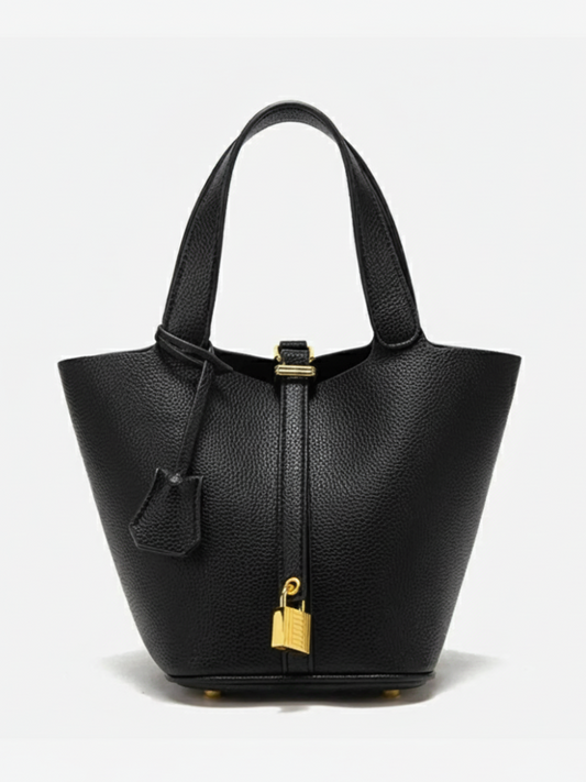 Elegant Leather Bucket Bag – Timeless & Elegant