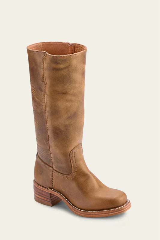 Classic Knee High Leather Boots – Structured Sole and Slim Fit Design
