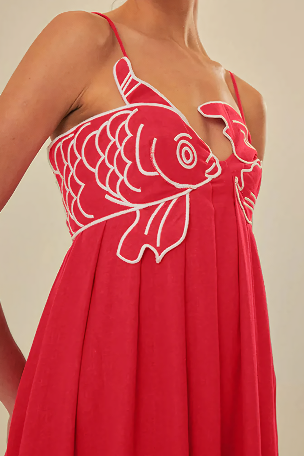 Embroidered Semi-Sheer Maxi Dress – Sleeveless Spaghetti Strap Cami