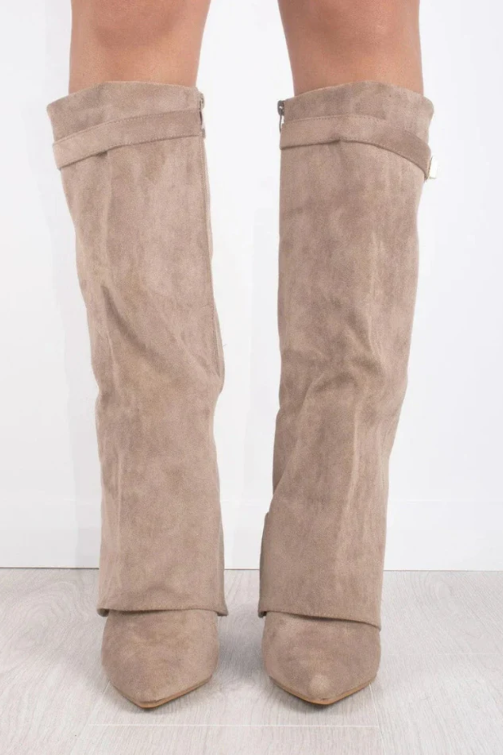 Classic Fold-Over Knee High Boots – Sophisticated Pointed-Toe Design