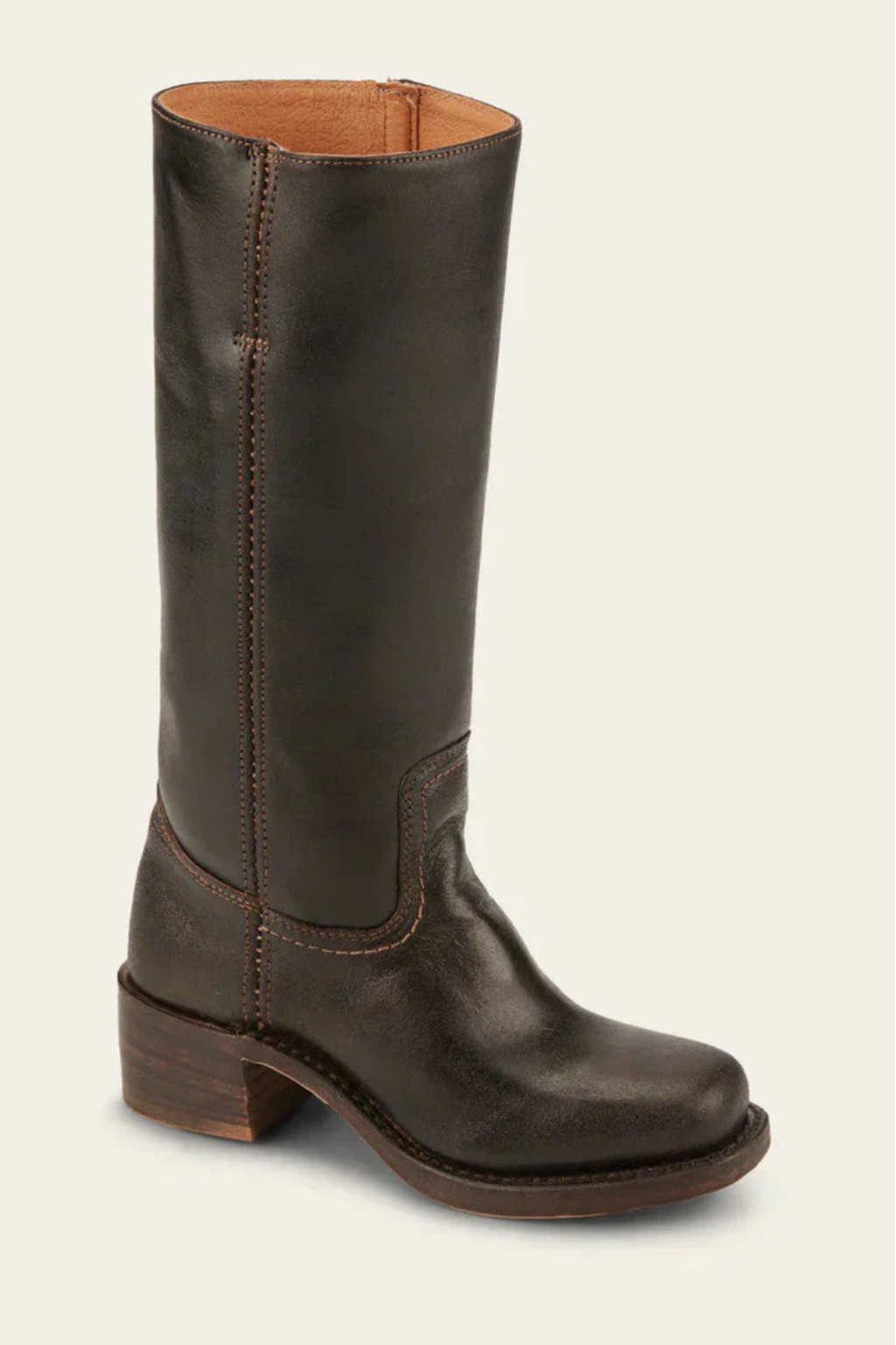 Classic Knee High Leather Boots – Structured Sole and Slim Fit Design