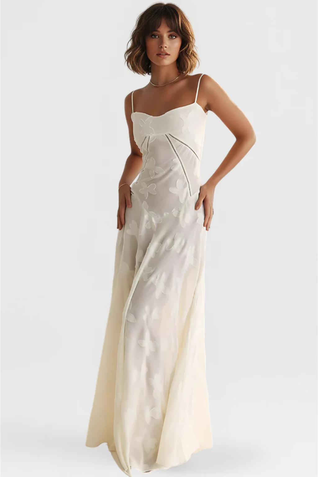 Elegant Spaghetti Strap Maxi Dress – Timeless Evening and Wedding Guest Style