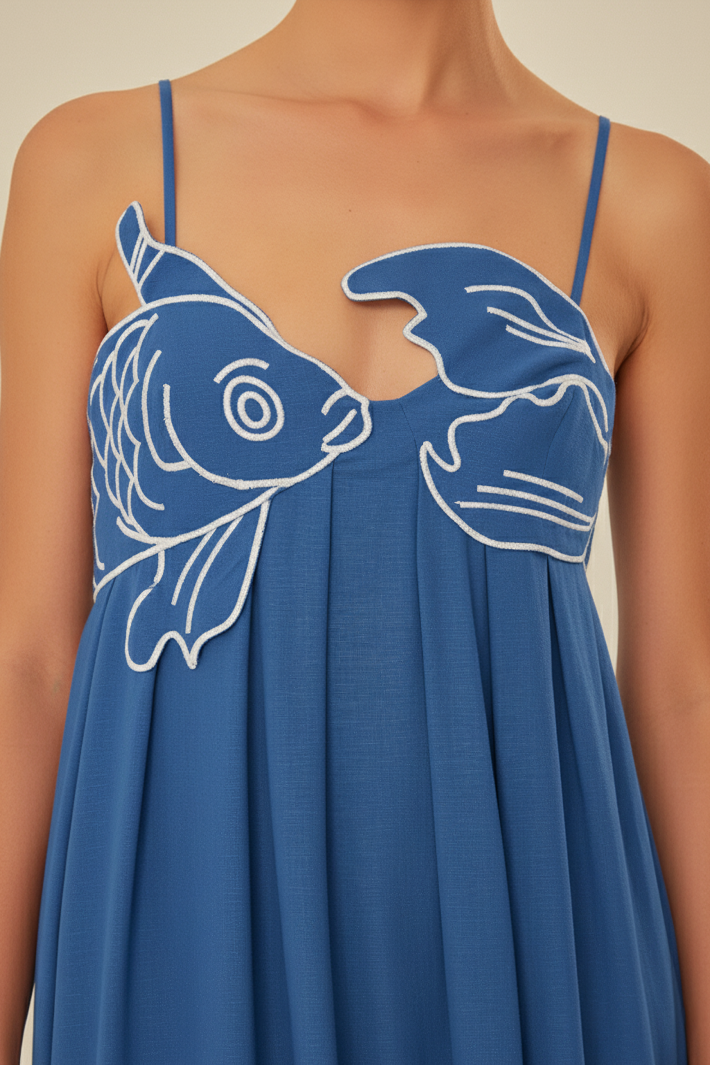 Embroidered Semi-Sheer Maxi Dress – Sleeveless Spaghetti Strap Cami