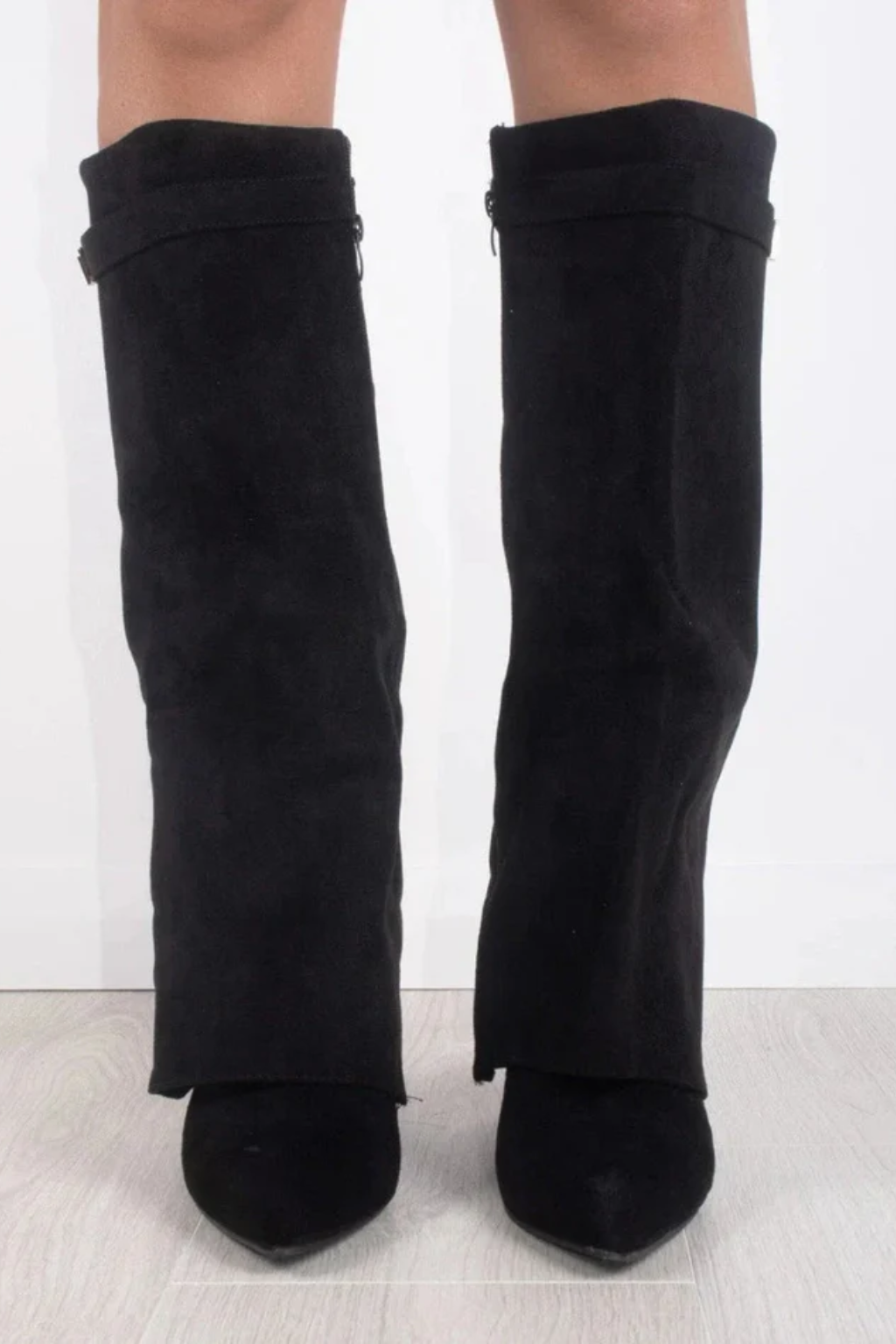 Classic Fold-Over Knee High Boots – Sophisticated Pointed-Toe Design