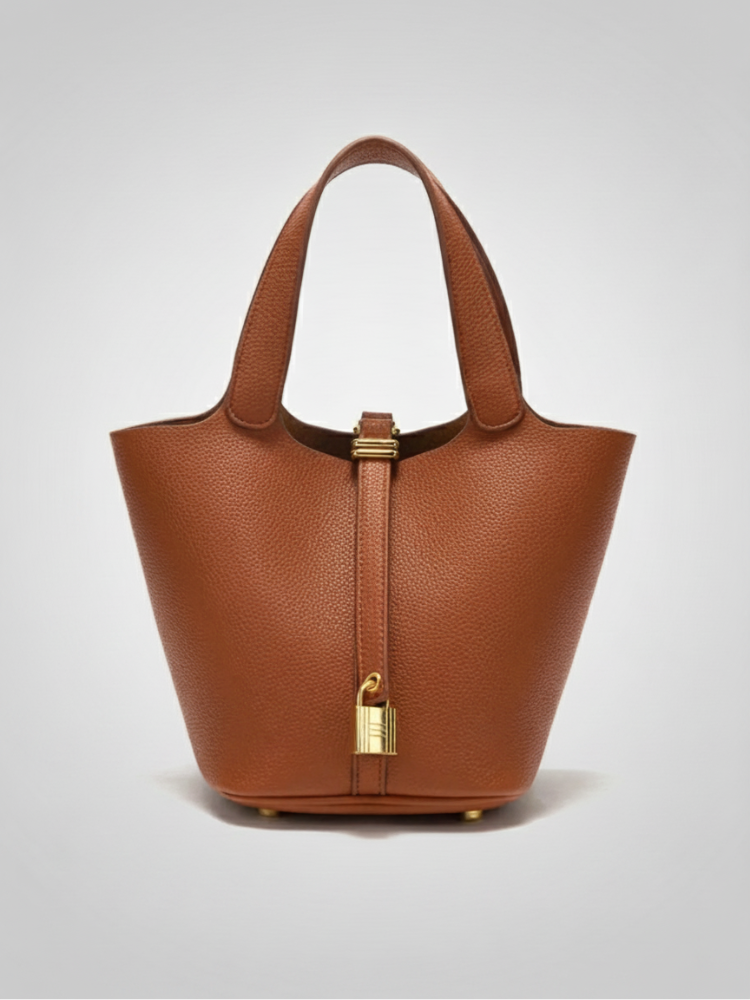 Elegant Leather Bucket Bag – Timeless & Elegant