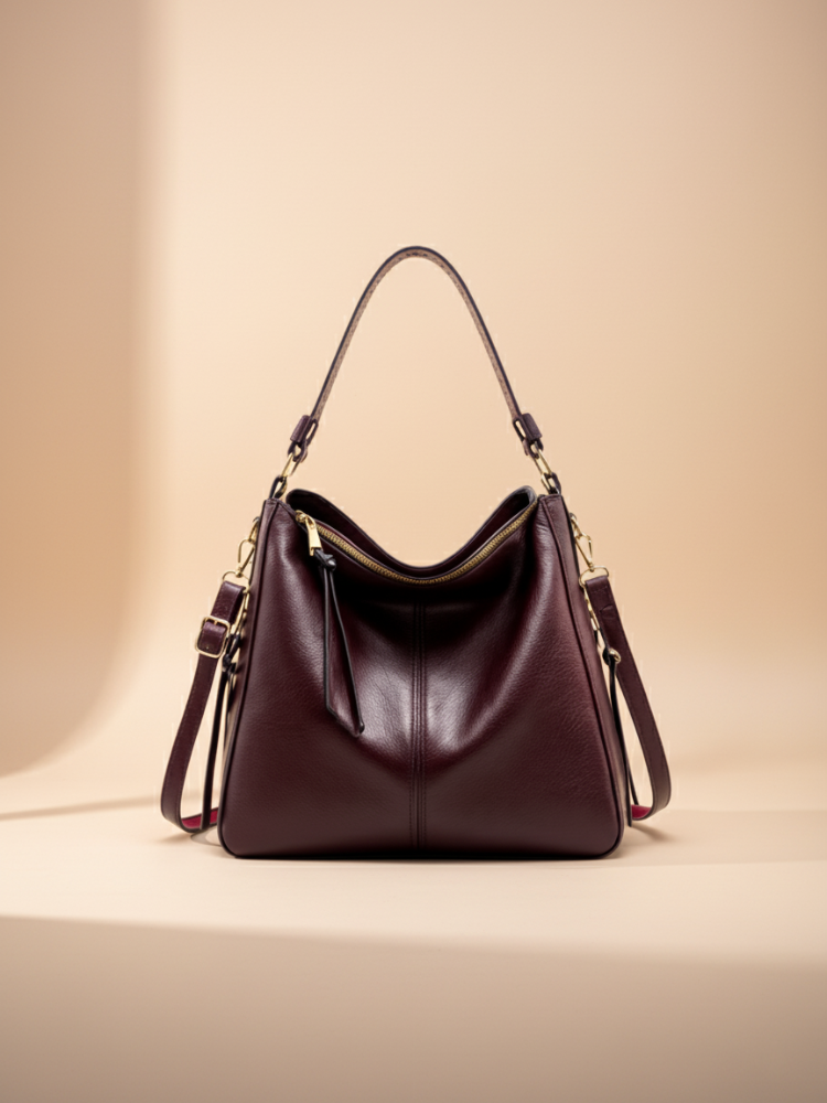 Classic Leather Shoulder Bag – Timeless Style for Work & Everyday