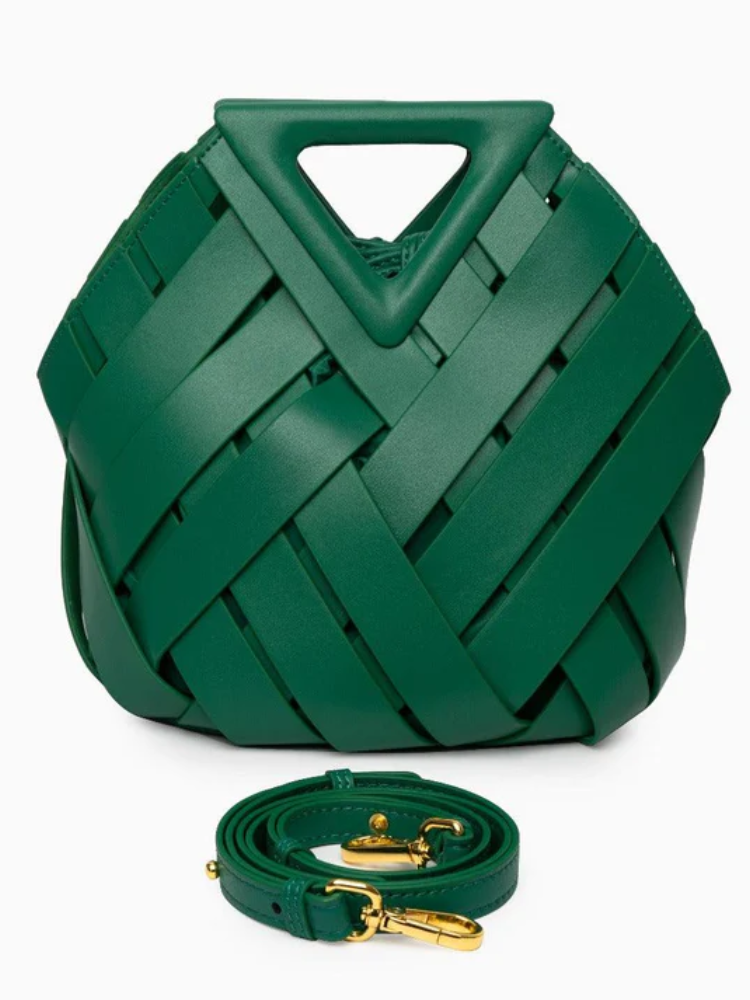 Sophisticated Woven Leather Handbag – Timeless & Elegant
