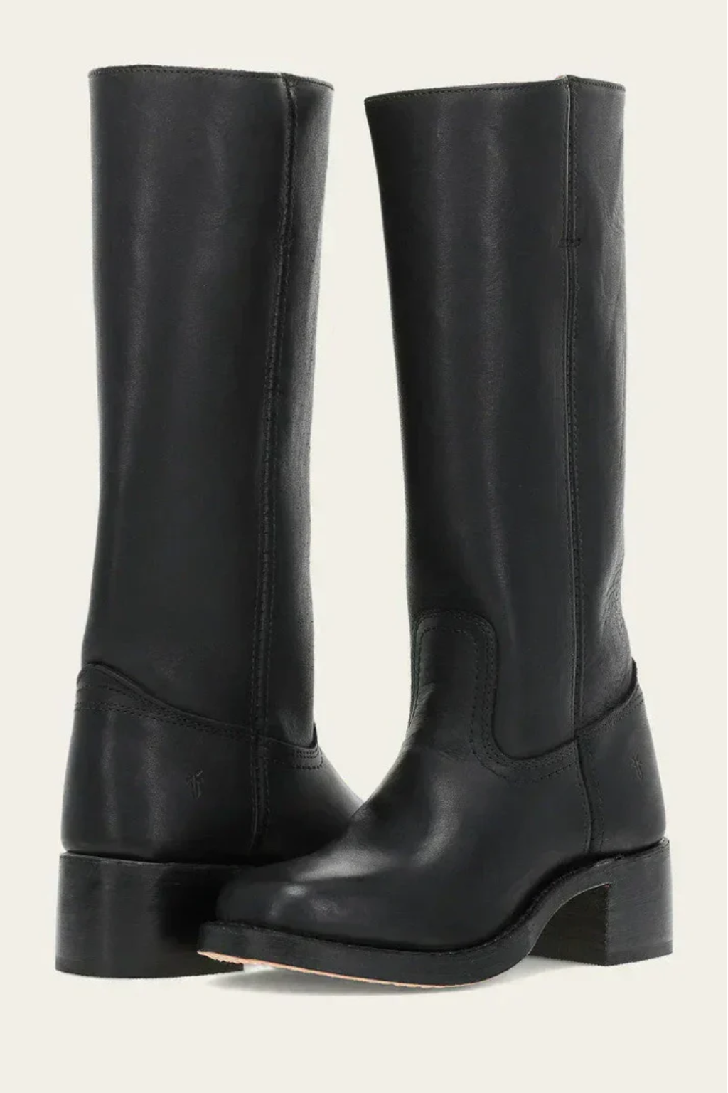 Classic Knee High Leather Boots – Structured Sole and Slim Fit Design