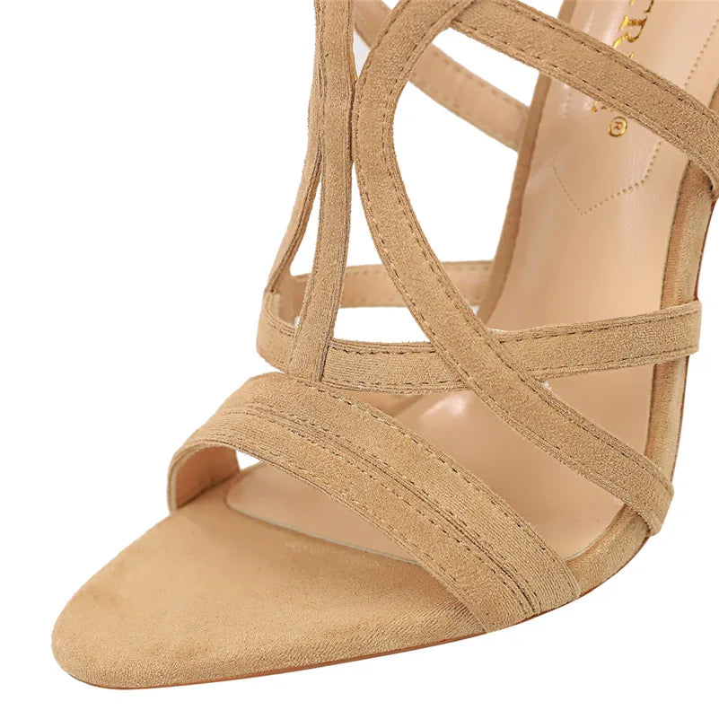 Strappy Gladiator Stiletto Heels – Elegant Open-Toe Sandals for Evening & Party Wear