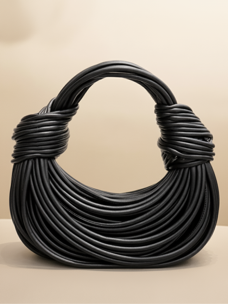 Sculptural Woven Leather Handbag – Modern & Artistic Elegance