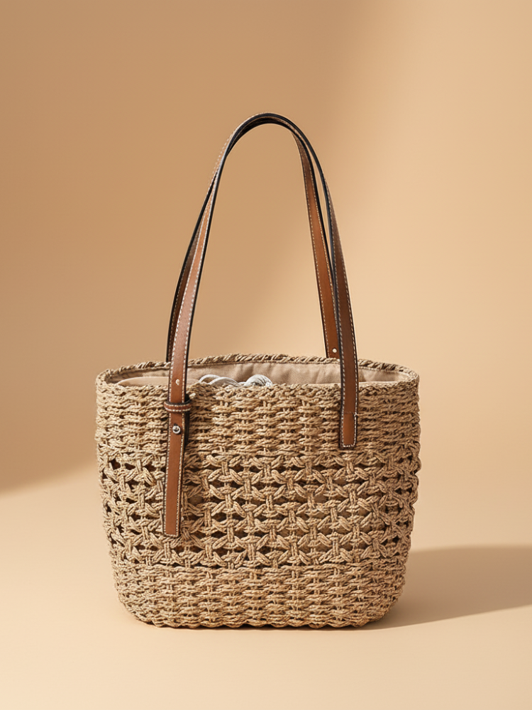 Luxury Woven Shoulder Bag – Handcrafted Summer Elegance