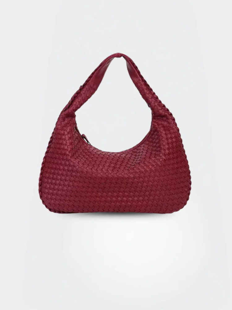 Woven Leather Shoulder Bag – Elegant & Versatile for Everyday