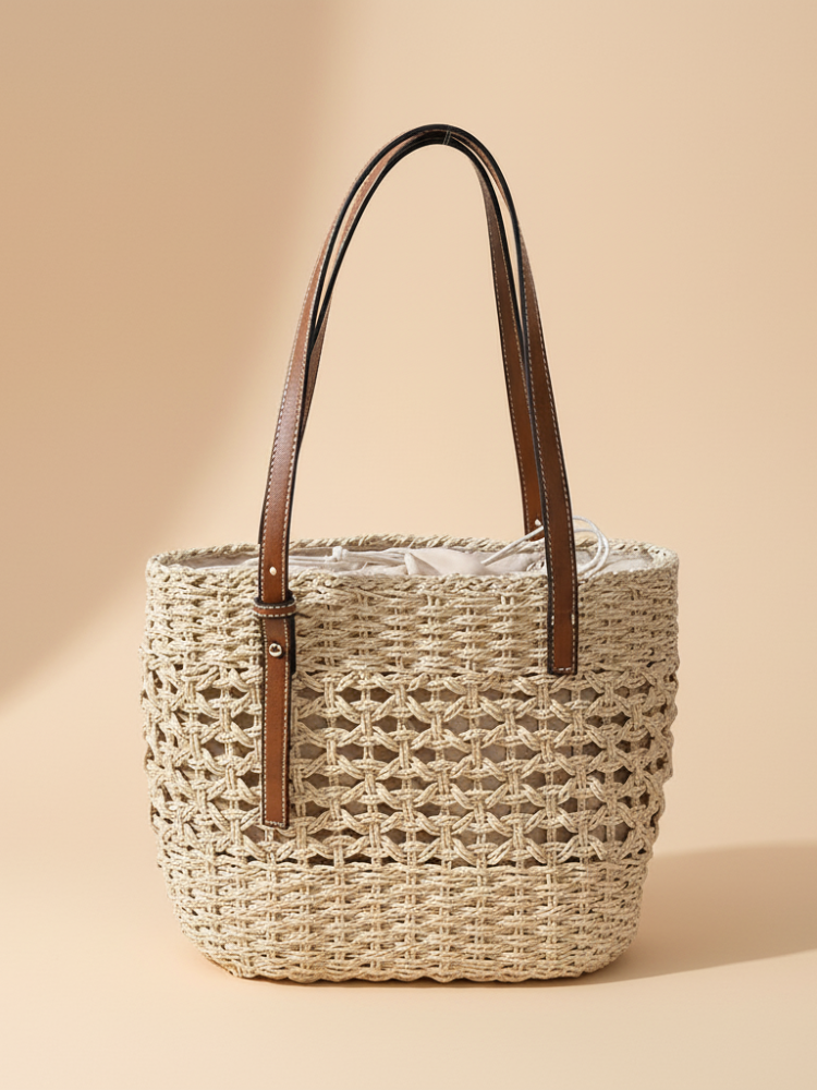 Luxury Woven Shoulder Bag – Handcrafted Summer Elegance