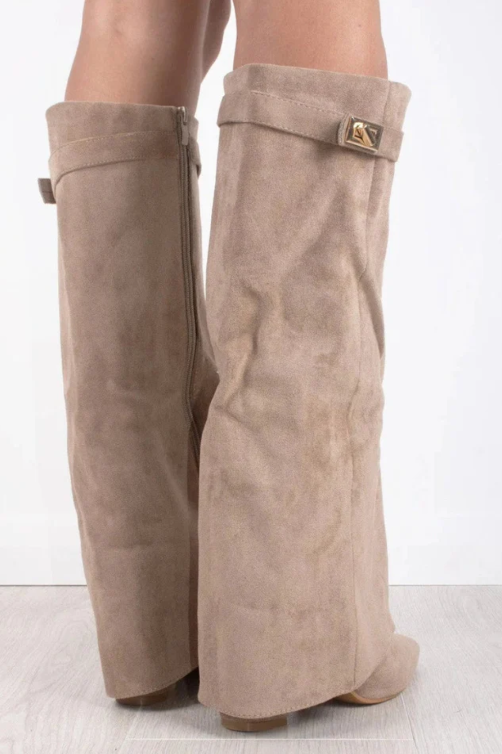 Classic Fold-Over Knee High Boots – Sophisticated Pointed-Toe Design