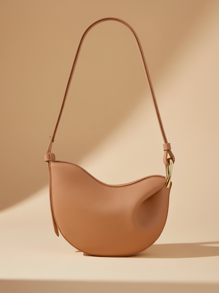 Graceful Leather Shoulder Bag – Modern Elegance & Functionality