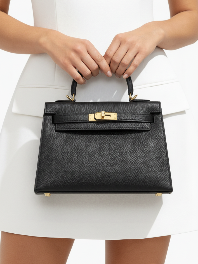 Elegant Leather Handbag – Classic Luxury & Functionality