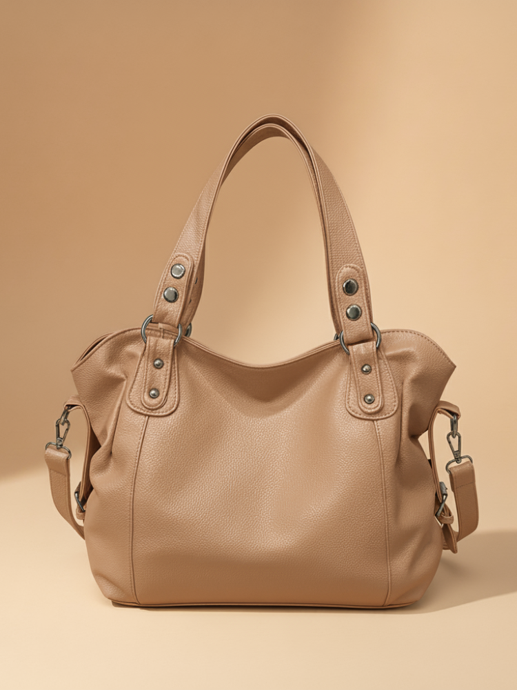 Large Leather Shoulder Bag – Elegant & Functional Everyday Style