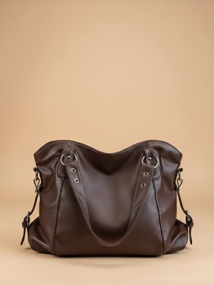 Large Leather Shoulder Bag – Elegant & Functional Everyday Style