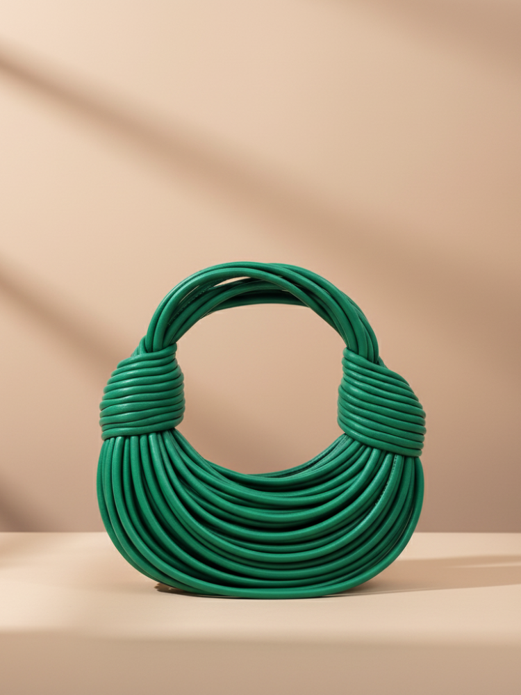 Sculptural Woven Leather Handbag – Modern & Artistic Elegance