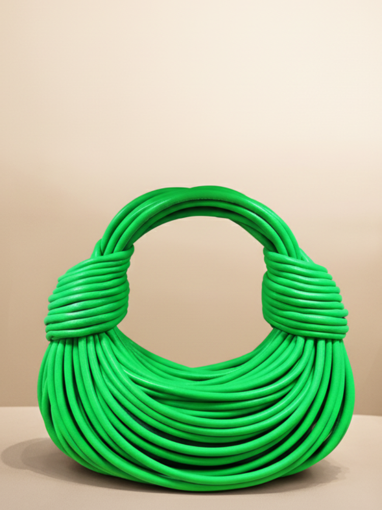 Sculptural Woven Leather Handbag – Modern & Artistic Elegance