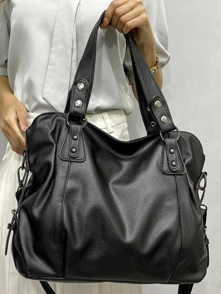 Large Leather Shoulder Bag – Elegant & Functional Everyday Style