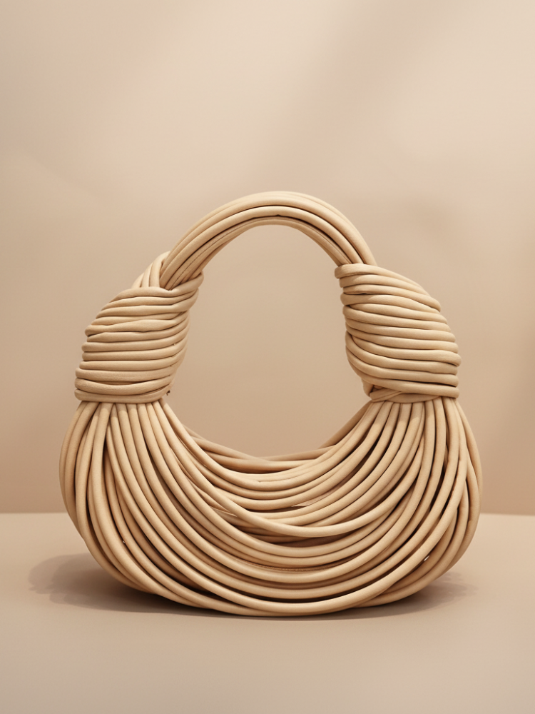 Sculptural Woven Leather Handbag – Modern & Artistic Elegance