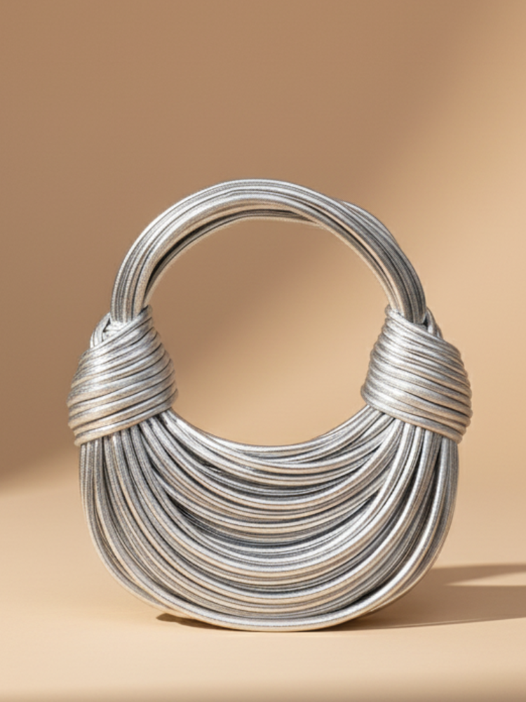 Sculptural Woven Leather Handbag – Modern & Artistic Elegance