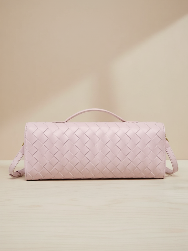 Elegant Woven Leather Shoulder Bag – Modern Sophistication